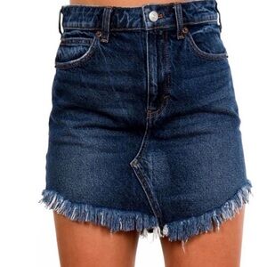 We The Free Asymmetrical Denim Skirt - Blue